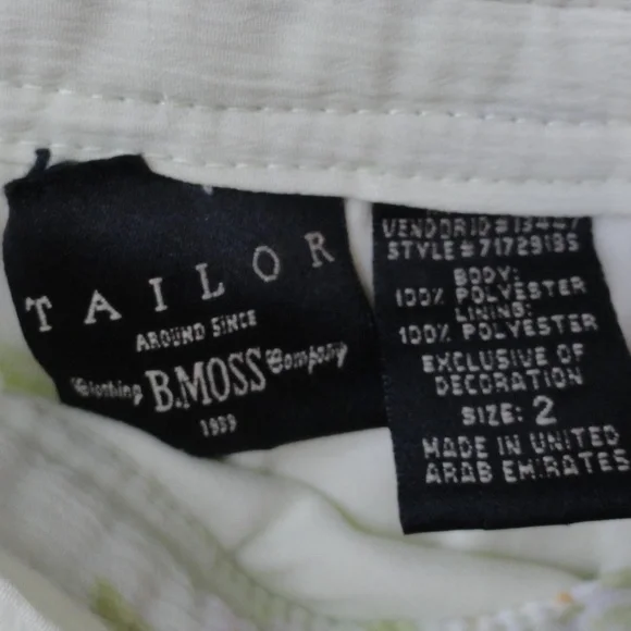 Tailor B. Moss A-Line Lined Skirt - Size 2 - Picture 3 of 3